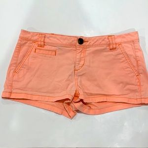 Express size 4 bright orange chino shorts 1 1/2 inch inseam
